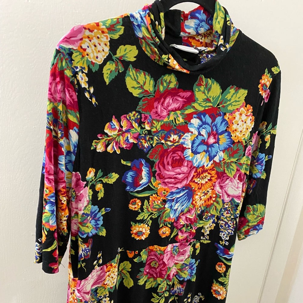 Floral Anthropologie midi dress  XL